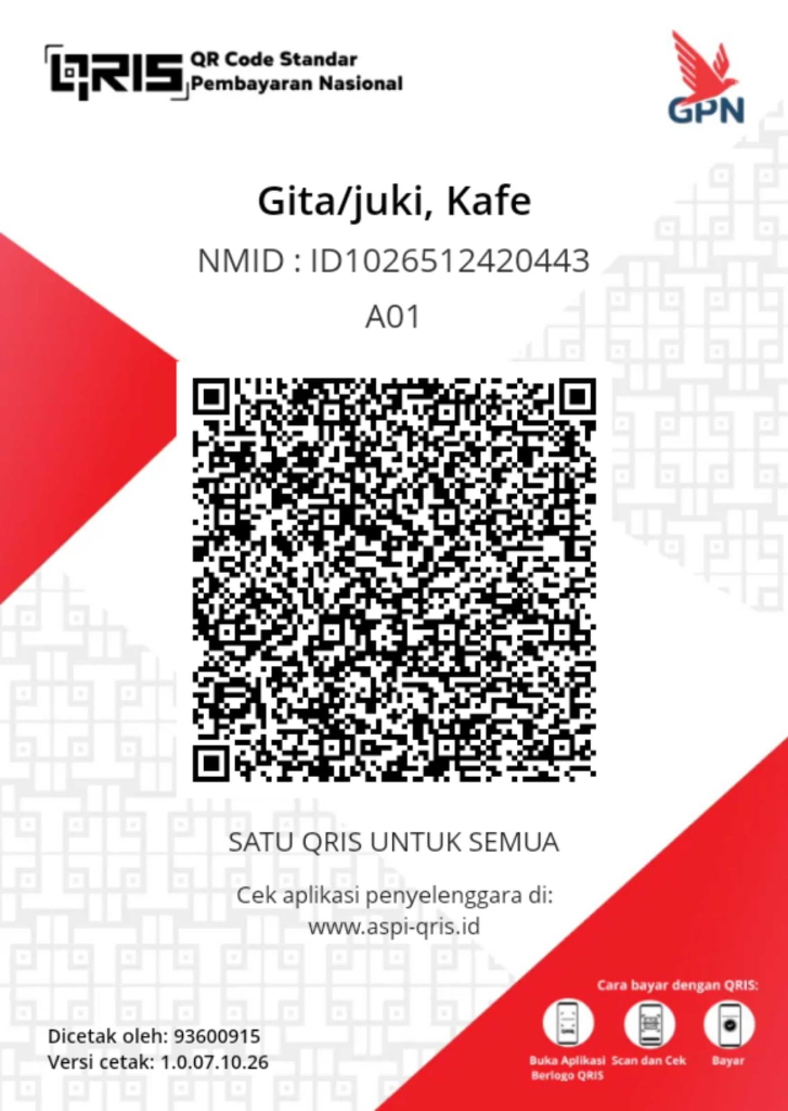 QRIS Gita/juki Kafe